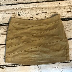 Express Gold Mini Skirt
